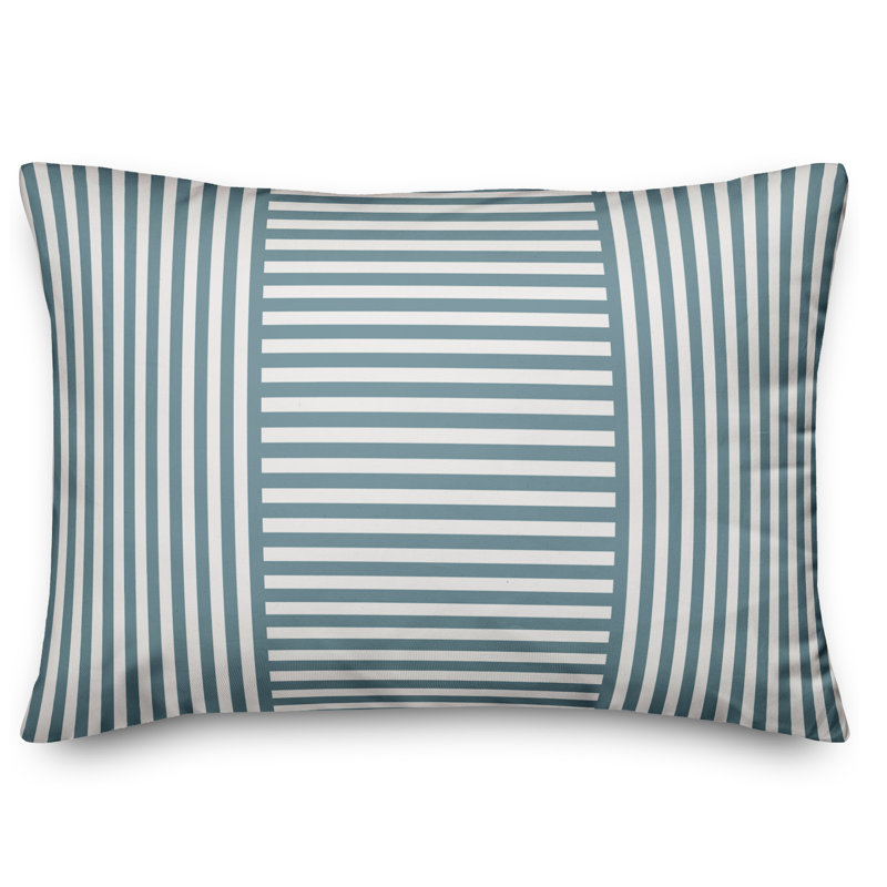 Striped Throw Pillow, Blue
