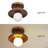 Modern Wood Flush Mount Ceiling Light with Frosted Glass Globe, Natural Wooden Ceiling Light Fixture for for Bedroom Hallway Entryway Kitchen-925091263