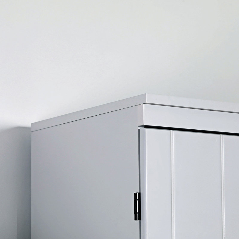 Grande armoire de rangement autoportante avec 4 portes, Gris
