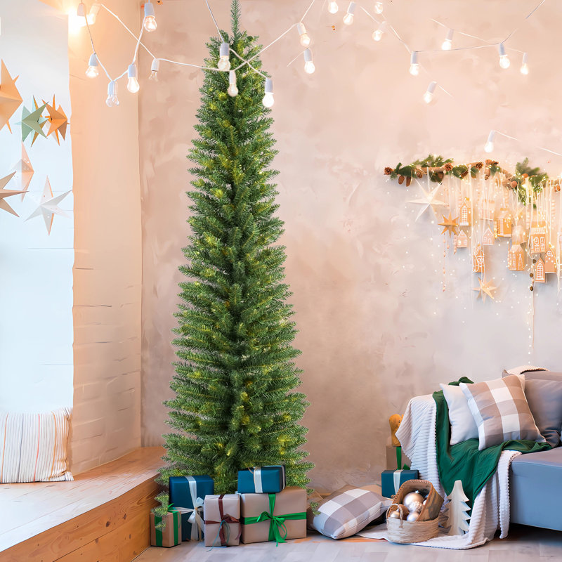 Arbre de Noël vert 7 pi, petit arbre de Noël artificiel pour petits espaces et coins