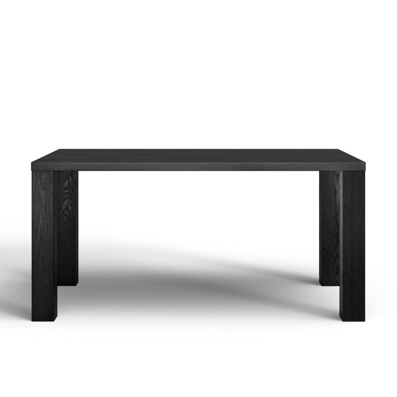 Carson Rectangular Manufactured Wood Dining Table, Black, 30" H x 63" L x 35.5" W