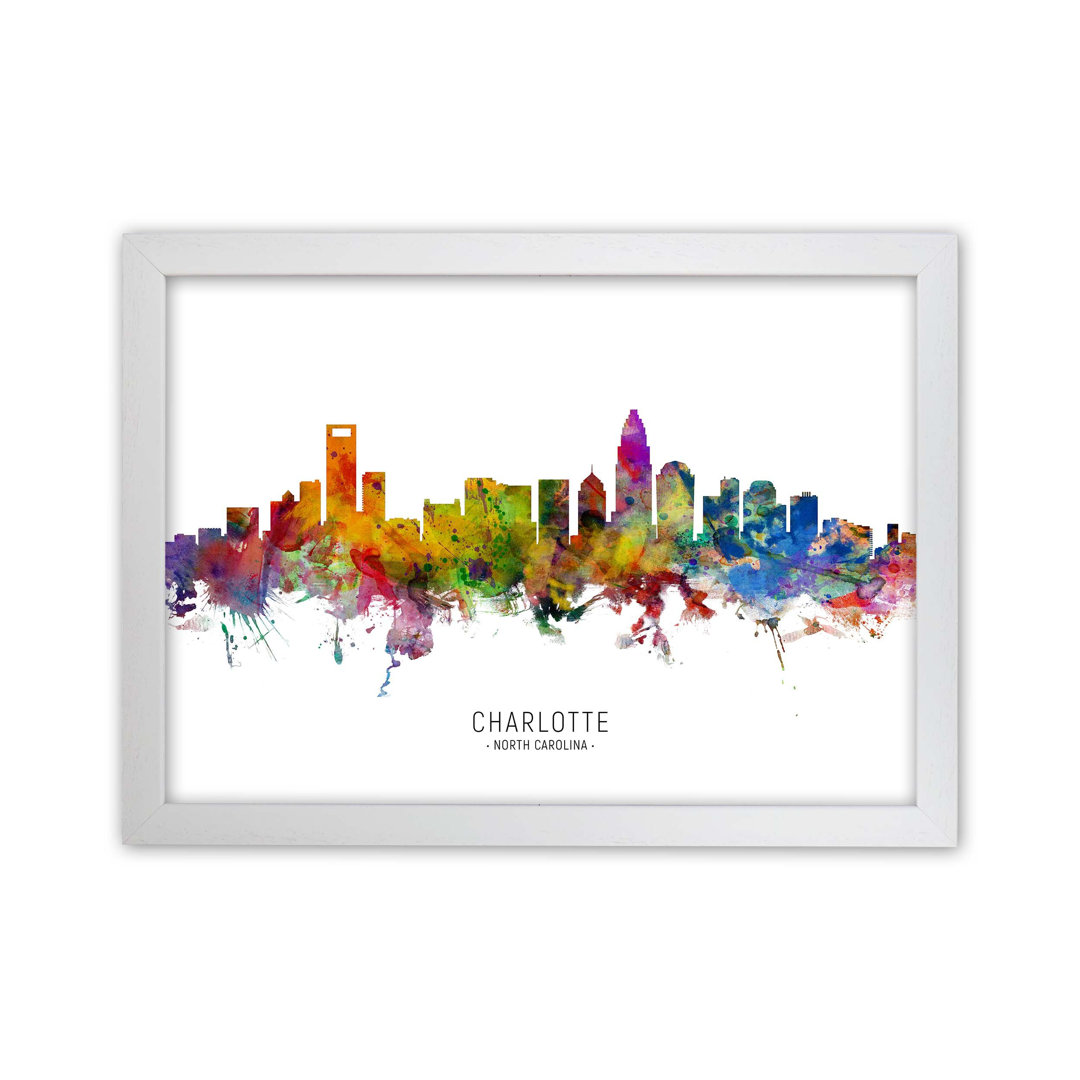 Charlotte North Carolina Skyline by Michael Tompsett - Print