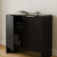 Armoire de rangement à 2 portes avec portes cannelées sculptées Arcen-468894023
