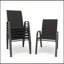 Ensemble de salle à manger d'extérieur 7 pièces 7 pièces 6 chaises ergonomiques 350 lb