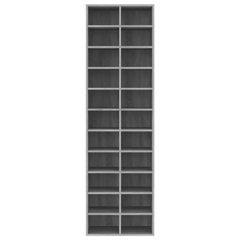vidaXL Shoe Cabinet  54 x 34 x 183 cm Engineered Wood, Grey Sonoma
