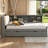  Solid Wood Platform Full Bed with Trundle and Storage Headboard-896484975