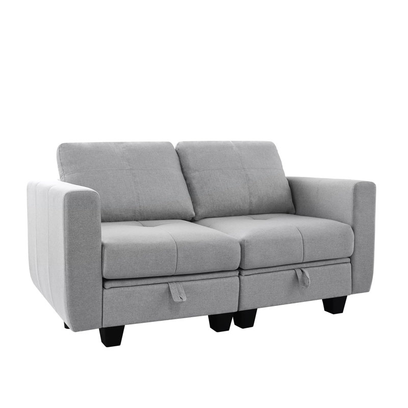 Fabric Corner Sectional, Light Grey, 2, 2