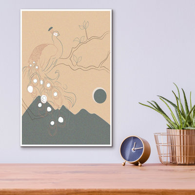 «Epic Art», art japonais «Peacock On The Tree» par Sabrina Balbuena, art mural en verre acrylique