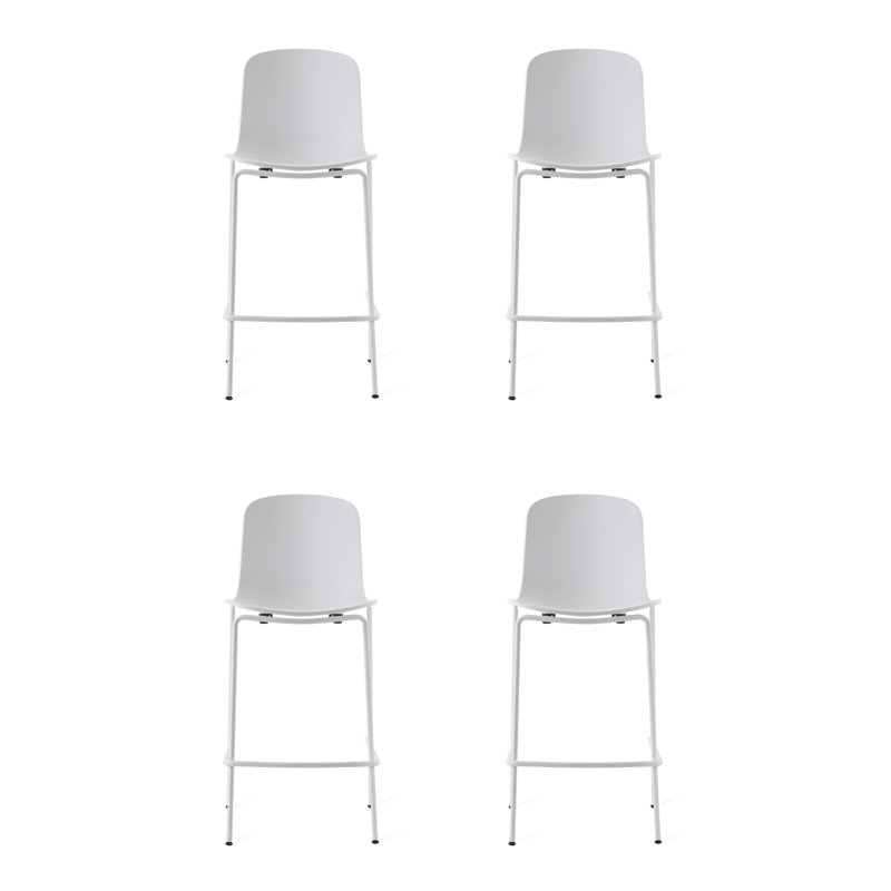 Tabouret de bar et de comptoir Holi , Tabouret de comptoir (siège d'une hauteur de 26,5, Blanc