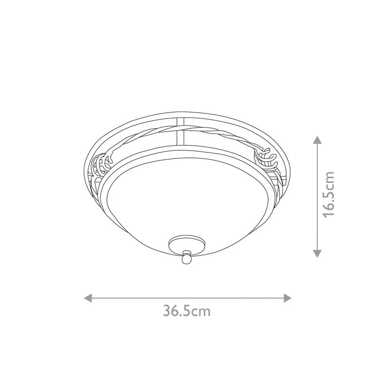 Sackler Glass Flush Mount, Gold