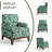  Traditional Floral Upholstered Armchair with Solid Wood Legs-1854078261-1863075400