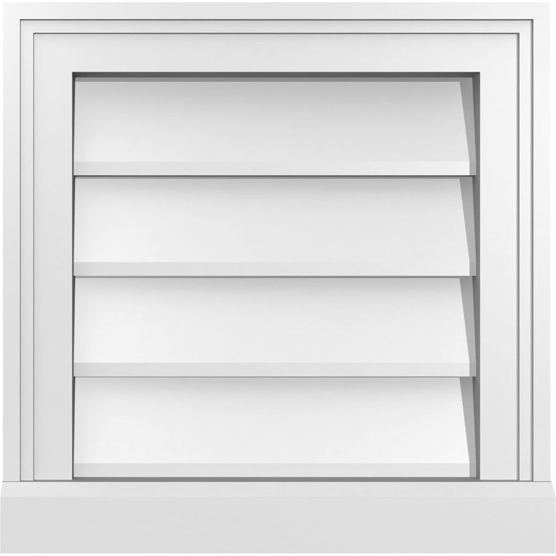 Cadre de seuil Brickmould, brun clair apprêté, H 16 po x l 16 po x P 2 po