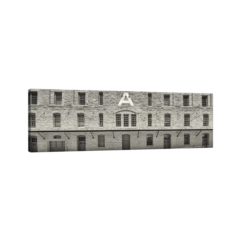 Facade of Pillsbury Building, Mill District, Upper Midwest, Minneapolis, Hennepin County, Minnesota, USA 1 Piece Wrapped Canvas Panoramic Wall Art