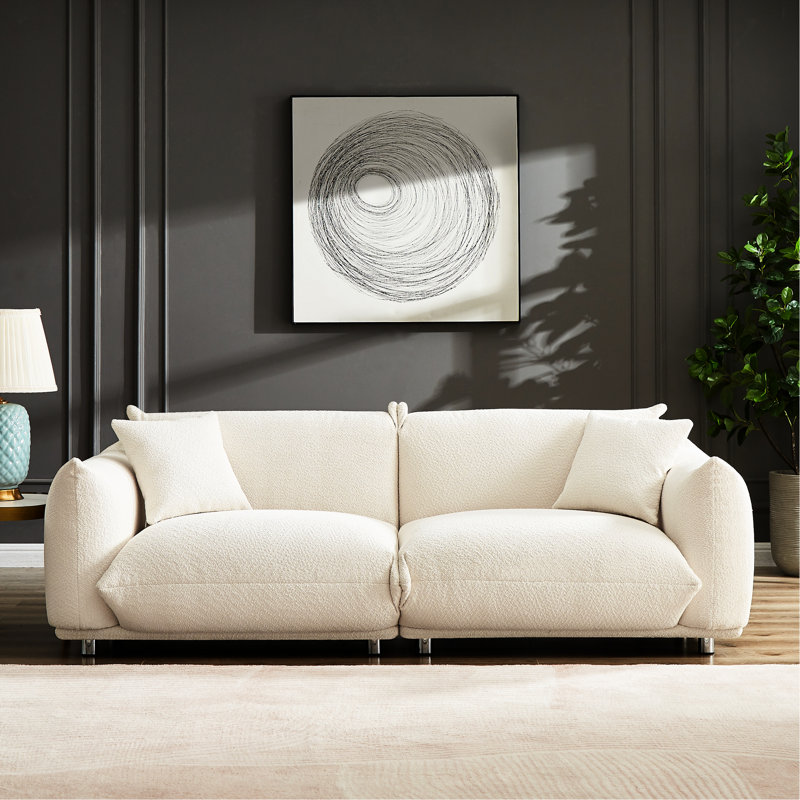 Upholstered 33.05 " Sherpa Loveseat