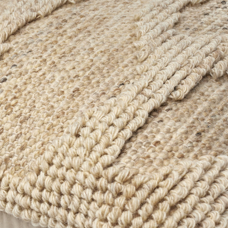 Sand Dunes Wool Blend Reversible Throw Pillow, Down Blend, 22"H x 22"W