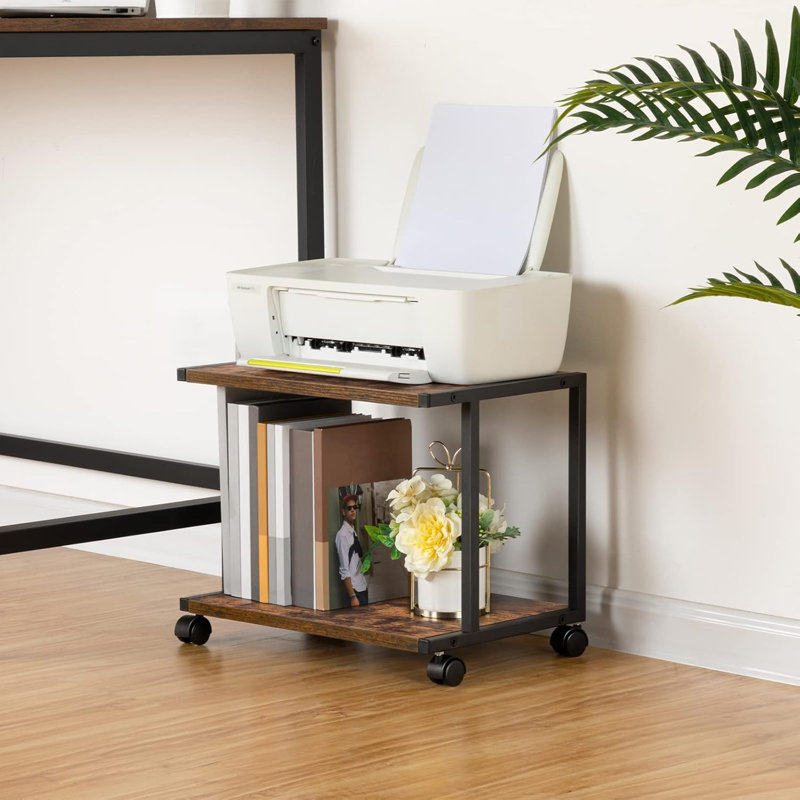 13'' H x 16.5'' W Under Desk Mobile Printer Stand