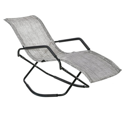 Chaise longue à bascule berçante, chaise longue à bascule pour bronzer, bronzage, chaise de patio extérieure pliable et portable