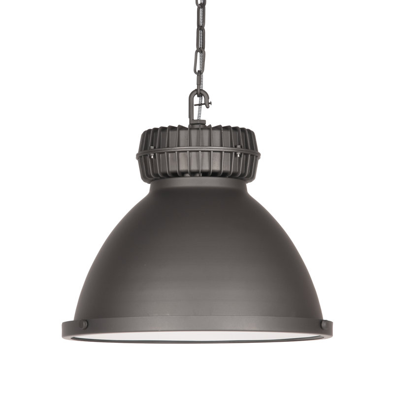 Angus 1 - Light Dome Pendant, Burned Steel