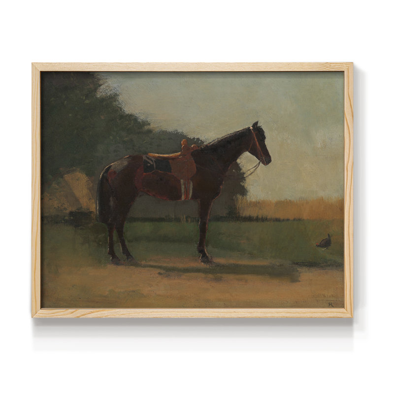 Cheval de selle - impression encadrée - réarmable