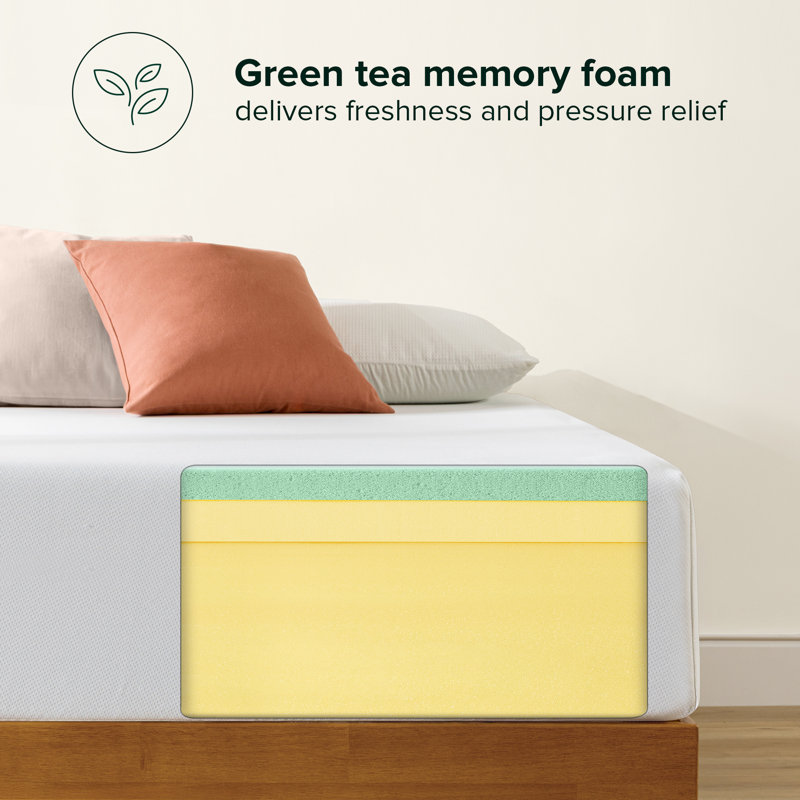 Matelas en mousse à mémoire de forme ferme de 10 po - Sleep by Wayfair ™, Grand lit, 10"