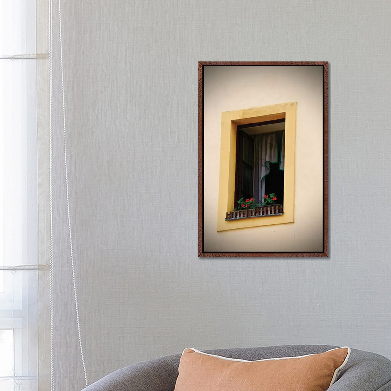 Yellow Window Flower Box by Susan Vizvary - Gallery-Wrapped Canvas Giclée on Canvas, 66.04 cm H x 45.72 cm W