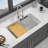Quartz Kitchen Sink - 33X19" White Granite Composite Workstation Undermount Kitchen Sink