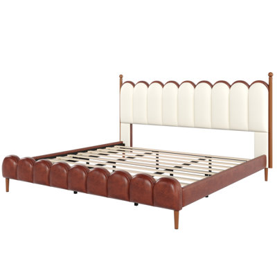 Zechariah PU Leather Upholstered Platform Bed