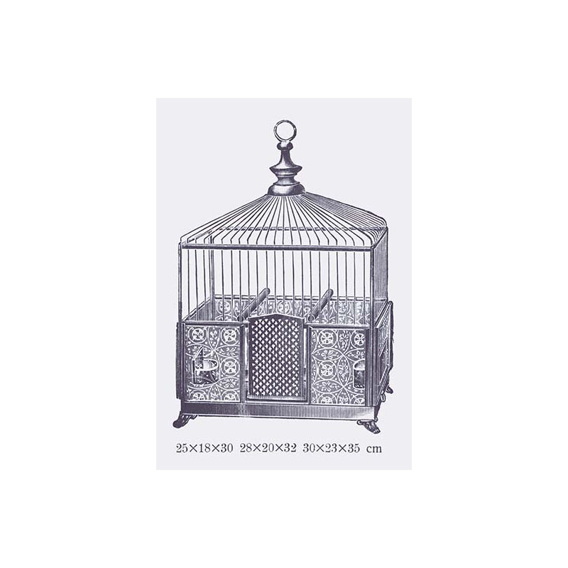 Cage à oiseaux ornée g, impression, H 42 po x l 28 po x P 1,5 po