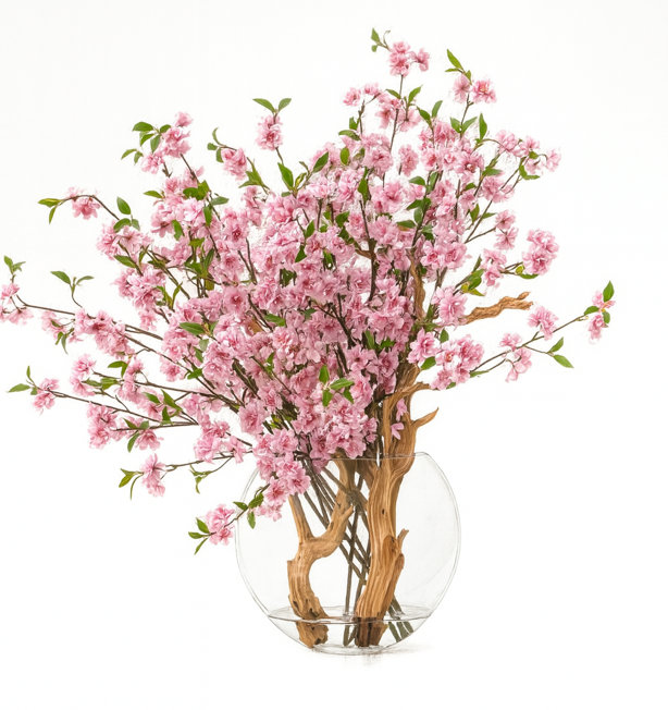 16" Moon with Cherry Blossoms, Pink