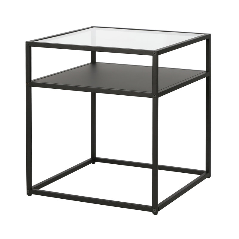 Glass Top Frame End Table