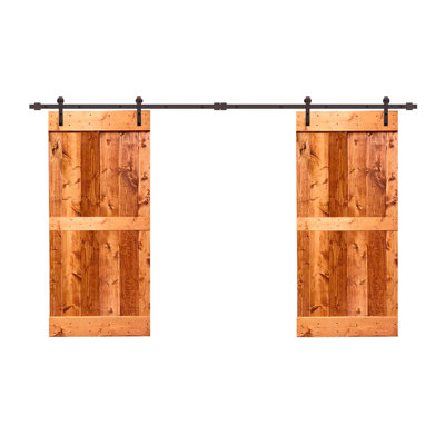 Porte de grange à panneaux et en métal avec trousse de quincaillerie d'installation