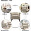 Chaise d'appoint moderne avec siège moelleux, fauteuil rembourré - siège de salon contemporain, naturel