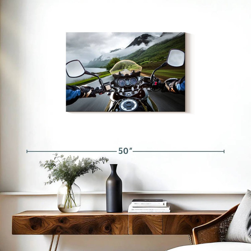 Mehar Motorcycle Ride View, 20" H x 30" W