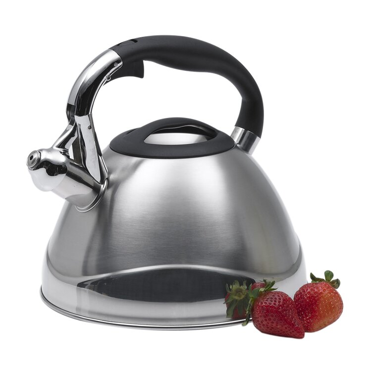 Supreme Housewares Stainless Steel Strawberry Whistling Tea Kettle