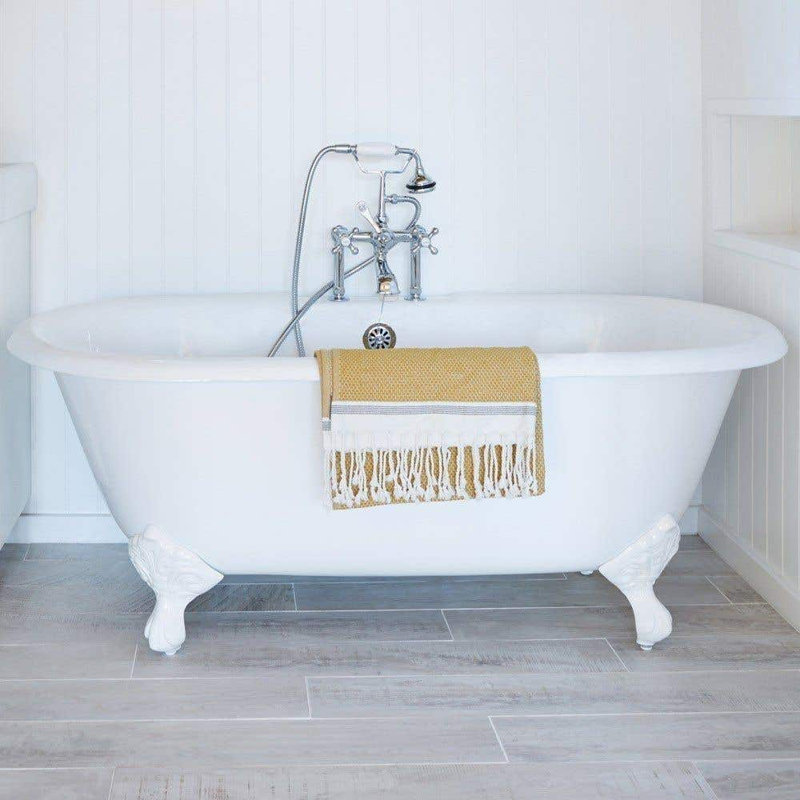 Kensington 60'' x 30'' Soaking Cast Iron Bathtub, White