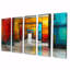 «Red Blue Colorful Glass Tunnels II - Tunnels», ensemble de reproduction d'art mural-1922858826