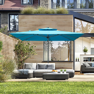 9'X 11' Rectangle Cantilever Umbrella With Centre Pole (Base Not Included)