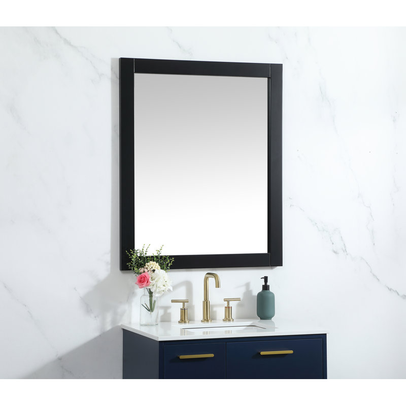 Miroir d'appoint Rosenow, Noir, H 36 po x l 30 po
