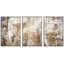 «Minimal Brown White Paint Stroke Collage Abstract Shapes Modern Art Decor on Canvas», reproduction de 3 pièces-94434228-94434232