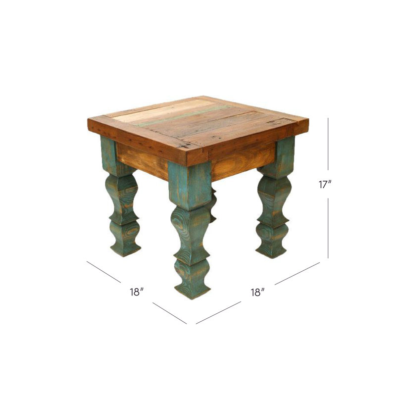 Table de bout Kates, Brun et turquoise