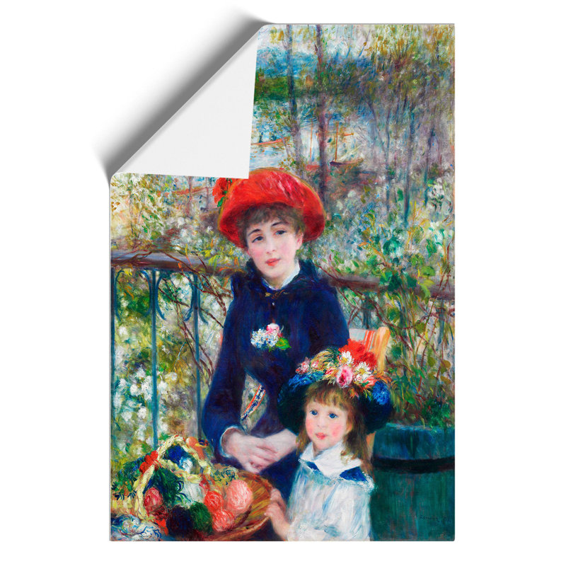 Two Sisters by Pierre Auguste Renoir - Frameless Print, 42cm H x 30cm W x 0.1cm D