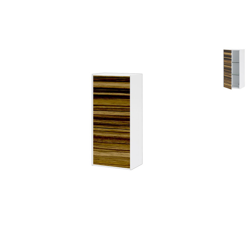 Arciszewski Linen Cabinet, Zebrawood HG, Left