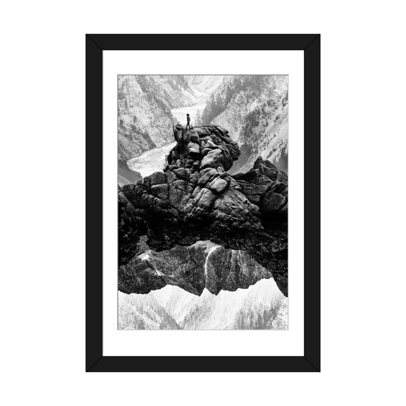 « i will to your river », reproduction d’impression sur toile tendue, H 32 po x l 24 po x P 1 po, Papier d'art encadré noir