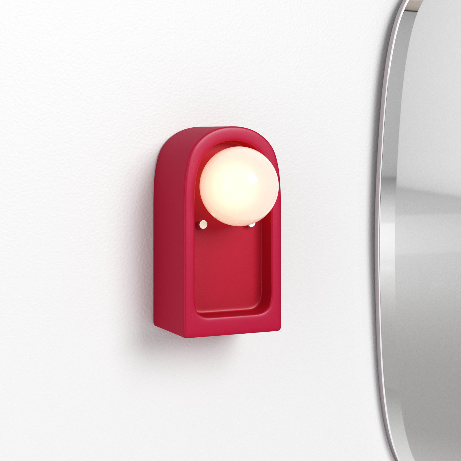 Rosalino Single Light Ceramic Sconce, Cerise