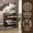Walnut Shoe Storage Cabinet For Hallway, Foyer, Living Room-1887747232