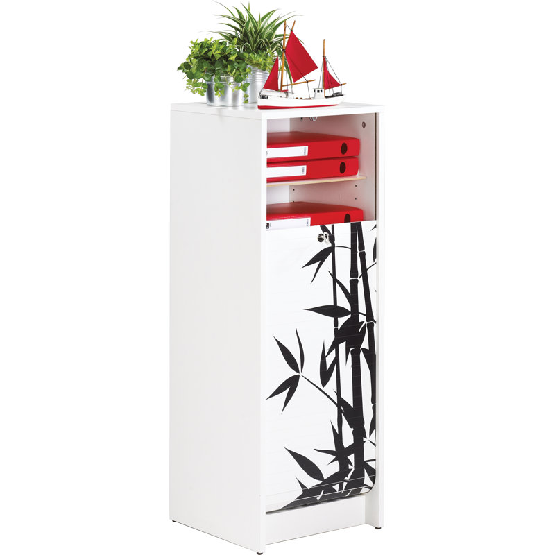 Gratiana 1 -Door 5 -Shelf, White