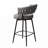 Swivel Linen Upholstered Metal Bar Stools Set with  soft cushioned Back-1700786046