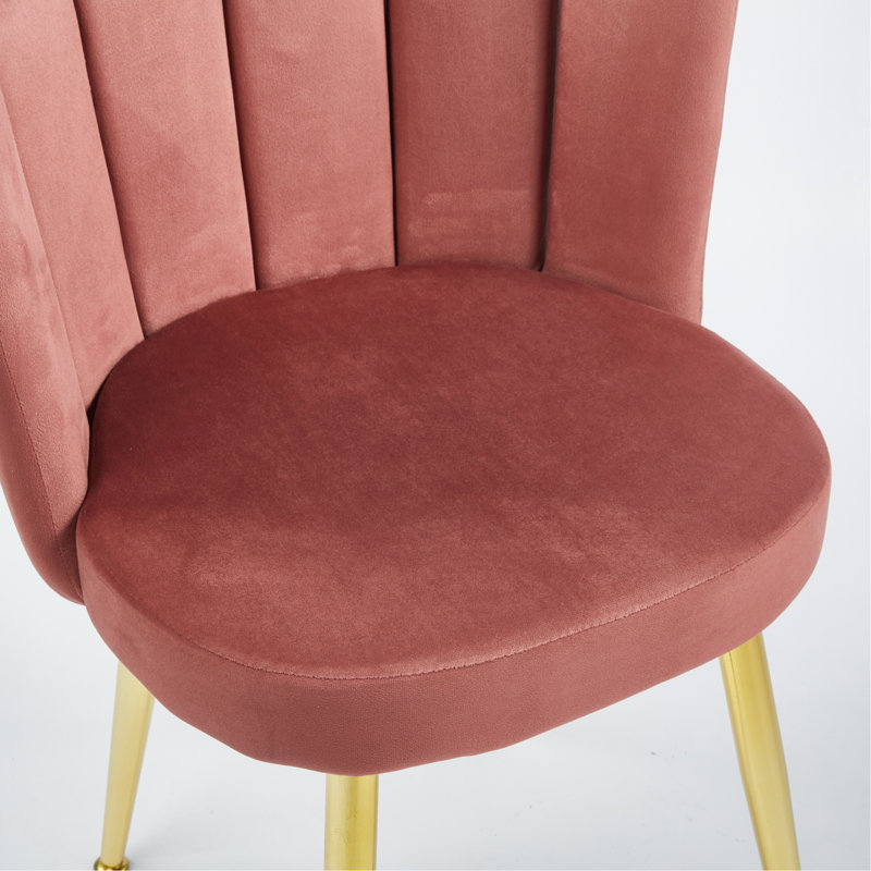 Ensemble de 2 chaises de salle à manger modernes, chaises de salon et chaises d'appoint, Rose