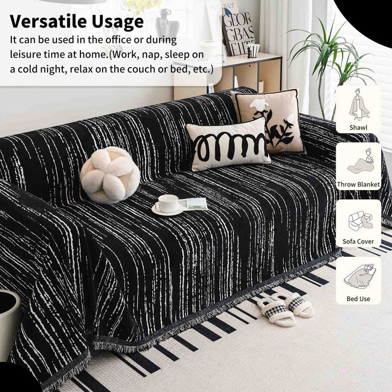 Sofa Slipcover, Black