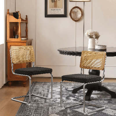 Chaise d'appoint en porte-à-faux rembourrée Crumley